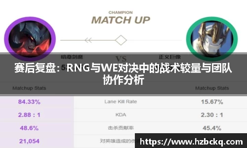 赛后复盘：RNG与WE对决中的战术较量与团队协作分析